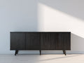 Mobile ingresso - legno - 180x42x78 cm - nero - stile moderno