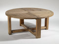Tavolo da giardino - legno - 128 x 128 x 72 cm - marrone naturale - stile rustico