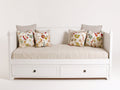 Divano letto - Legno - 206 x 97 x 91 cm - Bianco - Stile classico moderno con cassetti